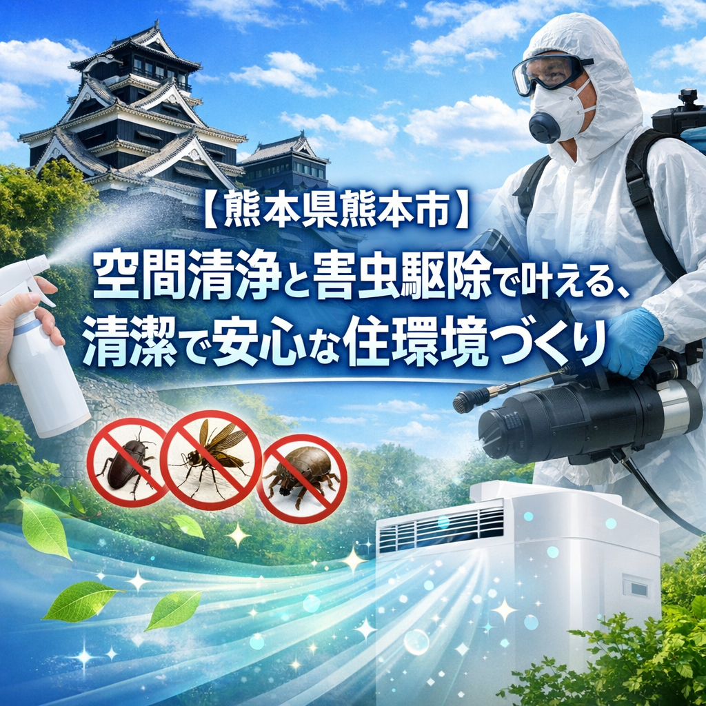 【熊本県熊本市】空間清浄と害虫駆除で叶える、清潔で安心な住環境づくり
